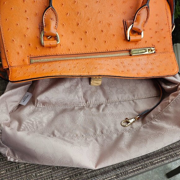 Michael Kors Astrid Lage Satchel - Tangerine - Picture 10 of 17